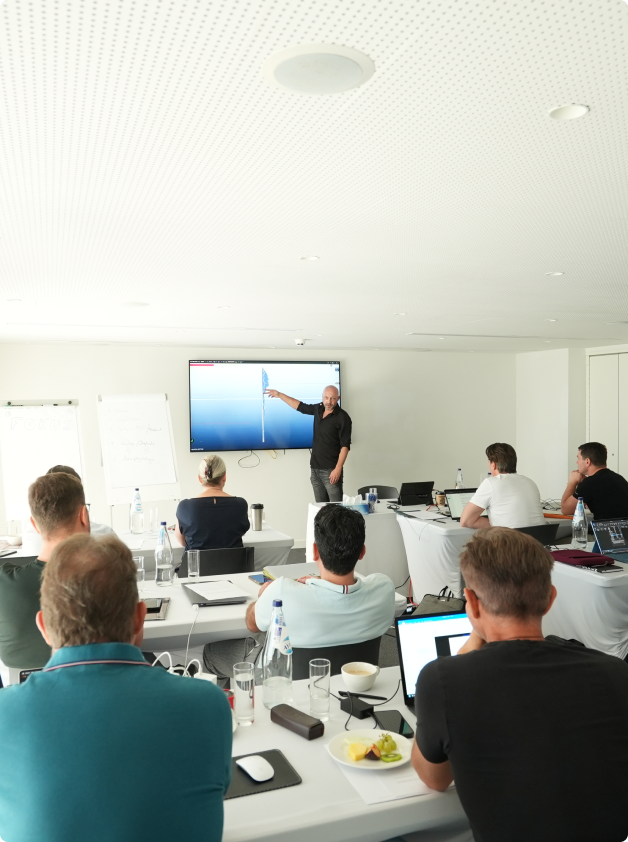Live-Training im Seminarraum des Handelsbüros